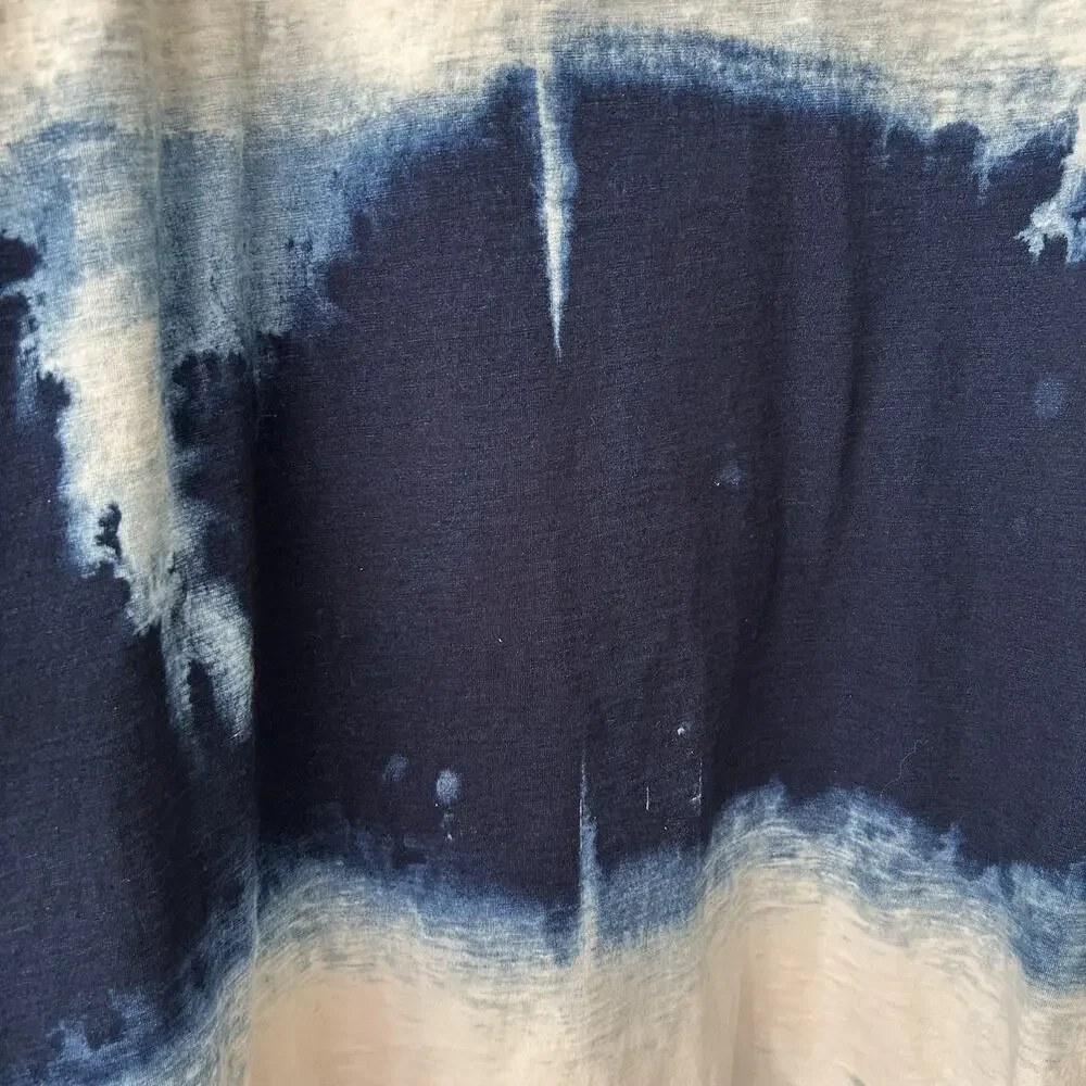 Polo Ralph Lauren Hoodie 4XB Big Blue White Tie Dye Long Sleeve Pony Cotton